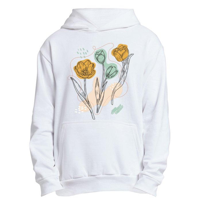 Tulip Flowers Abstract Urban Pullover Hoodie