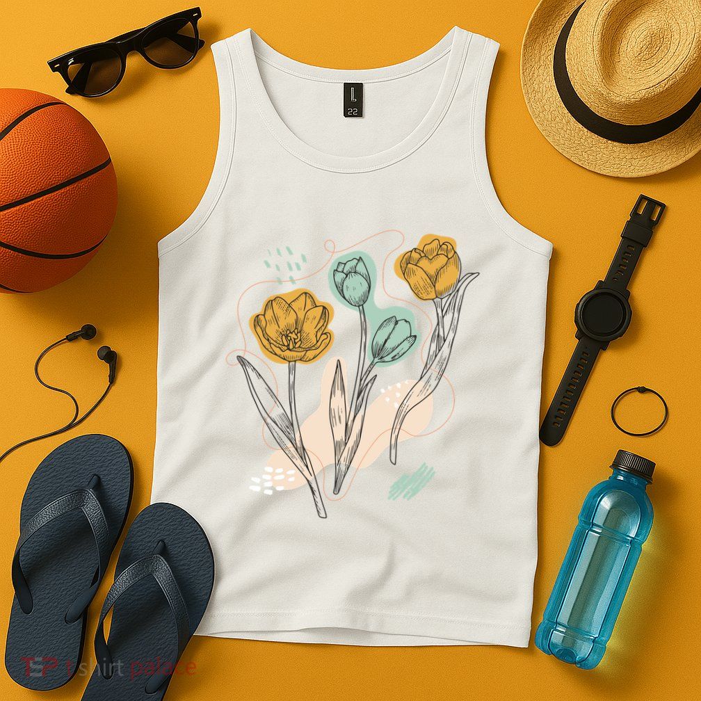 Tulip Flowers Abstract Tank Top