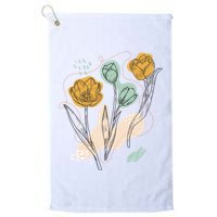 Tulip Flowers Abstract Golf Towel