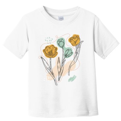 Tulip Flowers Abstract Toddler T-Shirt
