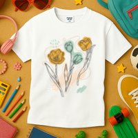 Tulip Flowers Abstract Kids T-Shirt
