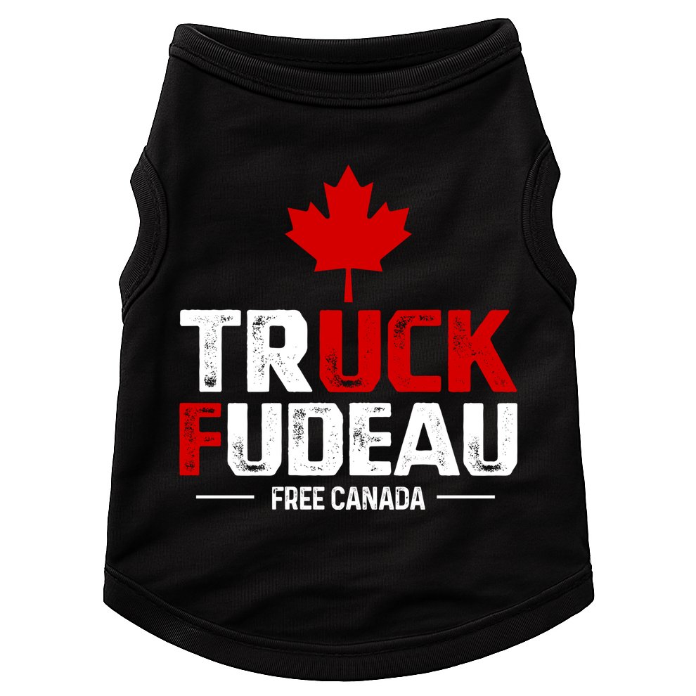 Truck Fudeau Anti Trudeau Free Canada Trucker Heroes Doggie Tank
