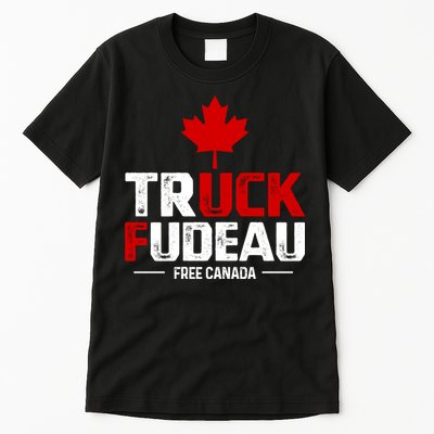 Truck Fudeau Anti Trudeau Free Canada Trucker Heroes Tall T-Shirt