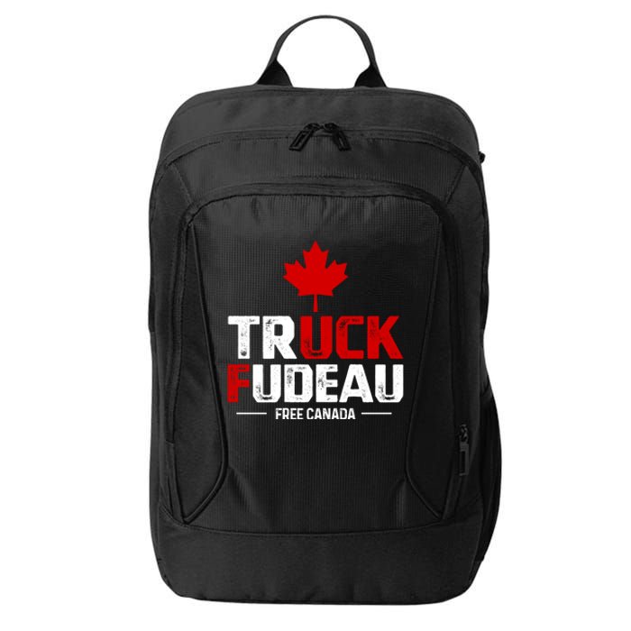 Truck Fudeau Anti Trudeau Free Canada Trucker Heroes City Backpack