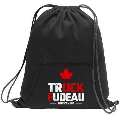 Truck Fudeau Anti Trudeau Free Canada Trucker Heroes Sweatshirt Cinch Pack Bag