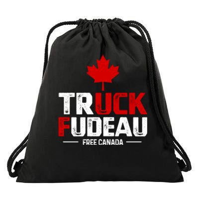 Truck Fudeau Anti Trudeau Free Canada Trucker Heroes Drawstring Bag