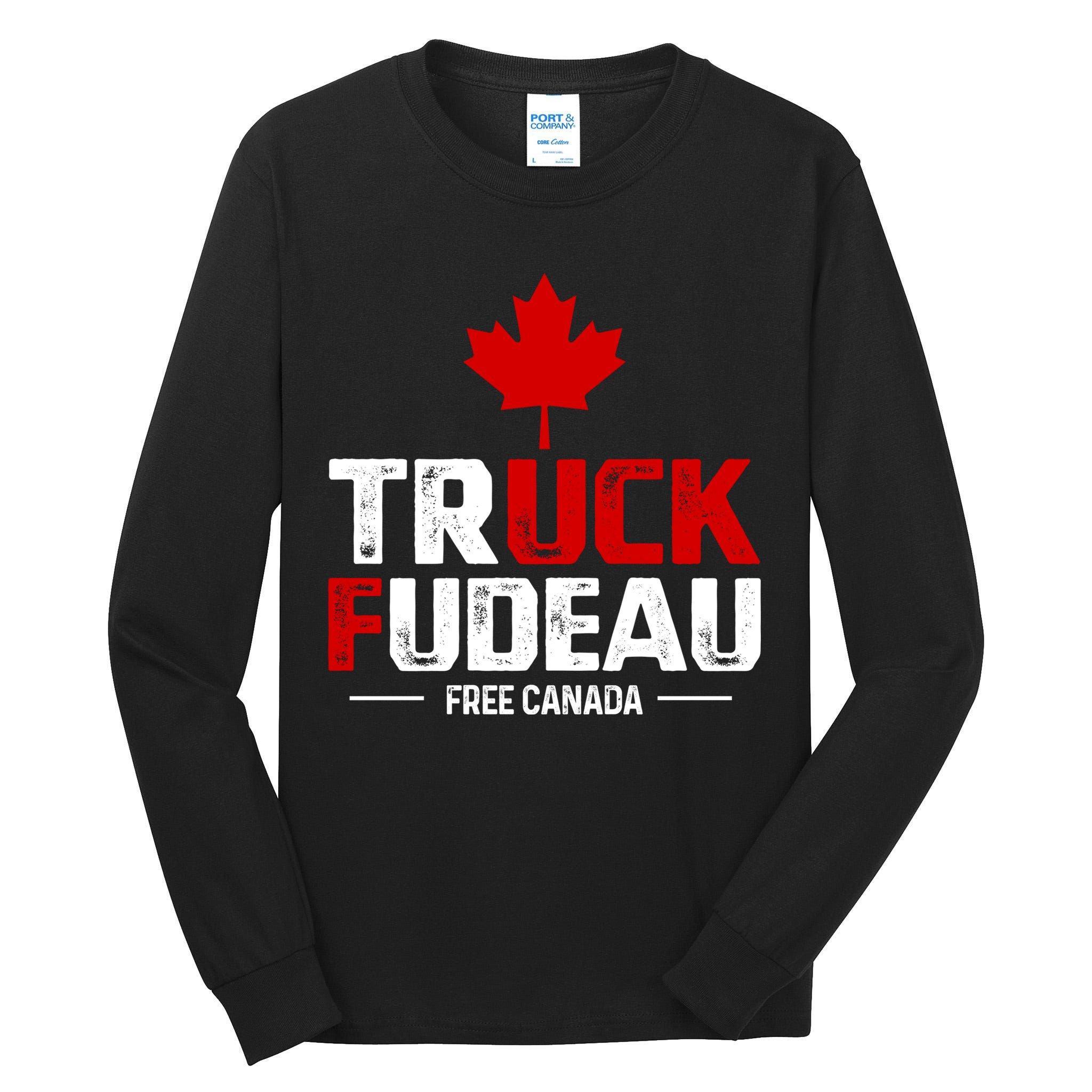 Truck Fudeau Anti Trudeau Free Canada Trucker Heroes Tall Long Sleeve T-Shirt