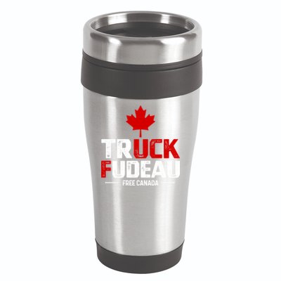 Truck Fudeau Anti Trudeau Free Canada Trucker Heroes 16oz Travel Tumbler