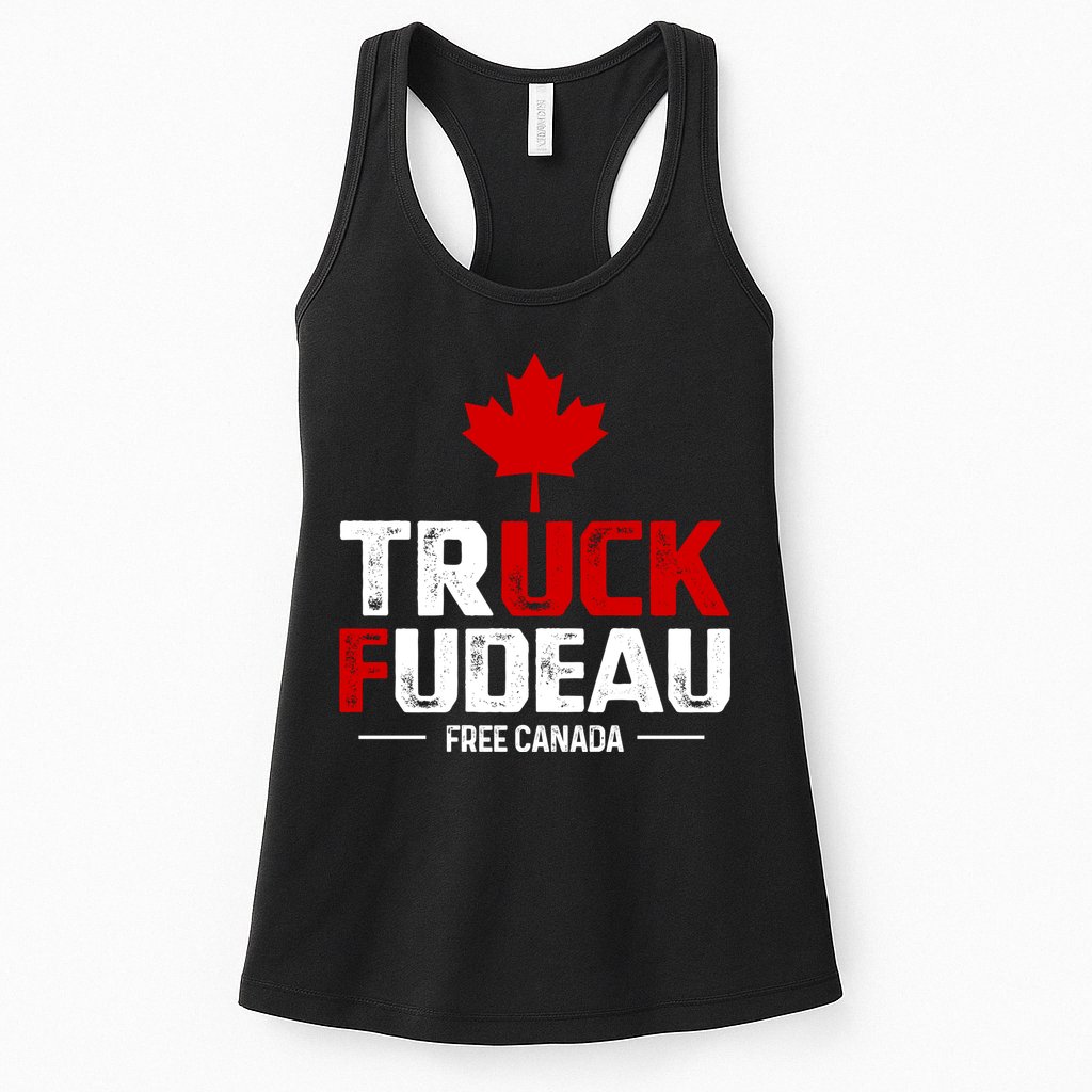 Truck Fudeau Anti Trudeau Free Canada Trucker Heroes Womens Tank Top