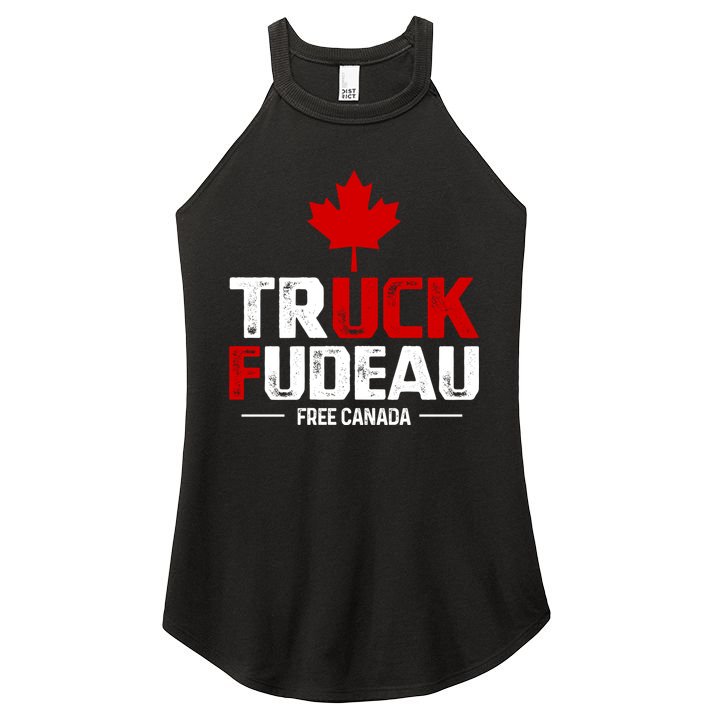 Truck Fudeau Anti Trudeau Free Canada Trucker Heroes Women's Perfect Tri Rocker Tank