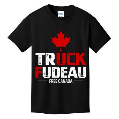 Truck Fudeau Anti Trudeau Free Canada Trucker Heroes Kids T-Shirt