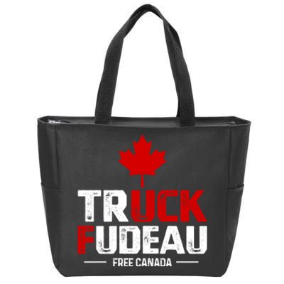 Truck Fudeau Anti Trudeau Free Canada Trucker Heroes Zip Tote Bag