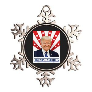 Trump For America 2024 Presidential Election Metallic Star Ornament