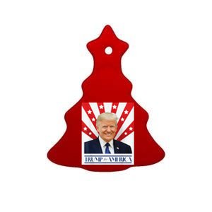 Trump For America 2024 Presidential Election Ceramic Tree Ornament