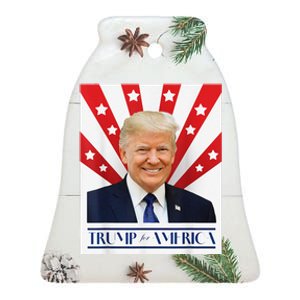 Trump For America 2024 Presidential Election Ceramic Bell Ornament