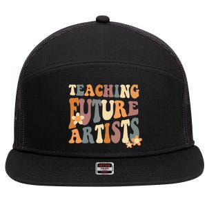 Teaching Future Artists Retro Teacher Students 7 Panel Mesh Trucker Snapback Hat