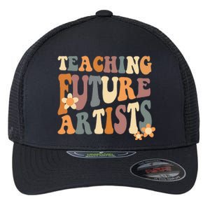 Teaching Future Artists Retro Teacher Students Flexfit Unipanel Trucker Cap