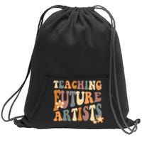 Teaching Future Artists Retro Teacher Students Sweatshirt Cinch Pack Bag