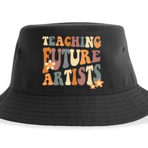 Teaching Future Artists Retro Teacher Students Sustainable Bucket Hat