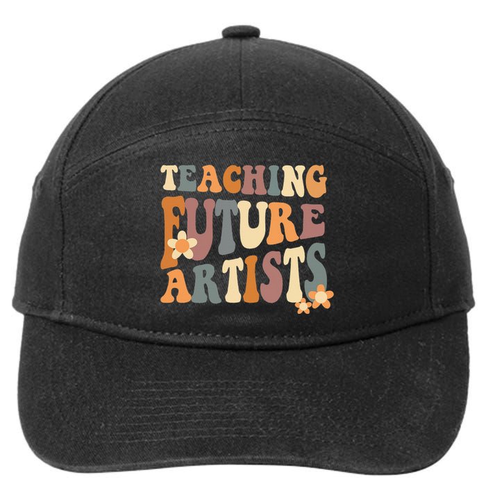 Teaching Future Artists Retro Teacher Students 7-Panel Snapback Hat