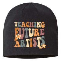 Teaching Future Artists Retro Teacher Students Sustainable Beanie