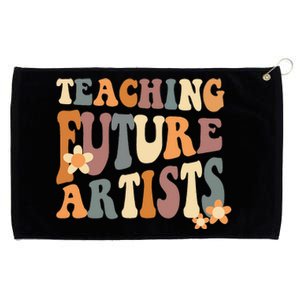 Teaching Future Artists Retro Teacher Students Grommeted Golf Towel