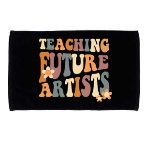 Teaching Future Artists Retro Teacher Students Microfiber Hand Towel