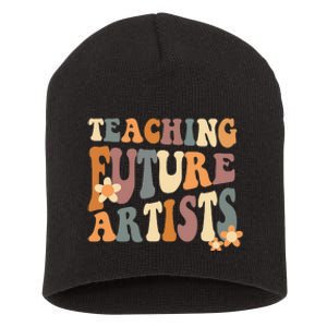 Teaching Future Artists Retro Teacher Students Short Acrylic Beanie