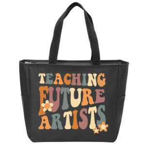 Teaching Future Artists Retro Teacher Students Zip Tote Bag