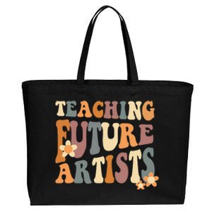 Teaching Future Artists Retro Teacher Students Cotton Canvas Jumbo Tote