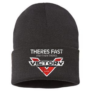 Theres Fast And Then Theres Victory Sustainable Knit Beanie