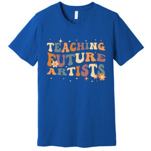 Teaching Future Artists Retro Teacher Students Premium T-Shirt