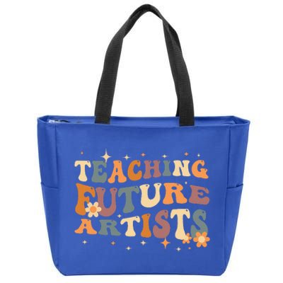 Teaching Future Artists Retro Teacher Students Zip Tote Bag