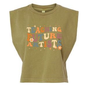 Teaching Future Artists Retro Teacher Students Garment-Dyed Women's Muscle Tee