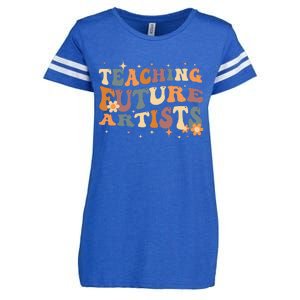 Teaching Future Artists Retro Teacher Students Enza Ladies Jersey Football T-Shirt