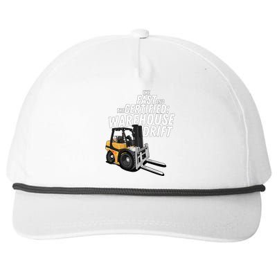 The Fast And The Certified Warehouse Drift Forklift Operator Snapback Five-Panel Rope Hat