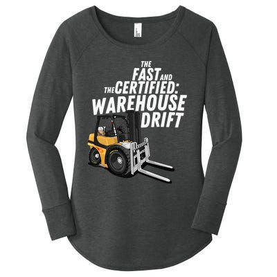 The Fast And The Certified Warehouse Drift Forklift Operator Women's Perfect Tri Tunic Long Sleeve Shirt