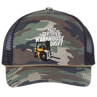 The Fast And The Certified Warehouse Drift Forklift Operator Retro Rope Trucker Hat Cap