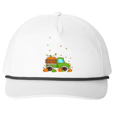 Thanksgiving Fall Autumn Funny Gift Meet Me At The Pumpkin Patch Gift Snapback Five-Panel Rope Hat