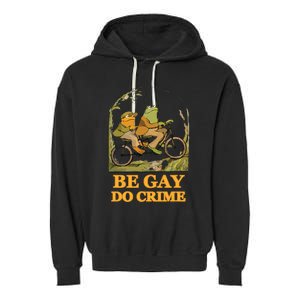 The Frog And The Toad Are Gay, Do Crime, Funny Graphic Garment-Dyed Fleece Hoodie