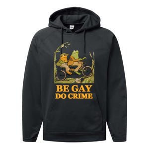 The Frog And The Toad Are Gay, Do Crime, Funny Graphic Performance Fleece Hoodie