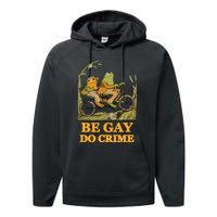 The Frog And The Toad Are Gay, Do Crime, Funny Graphic Performance Fleece Hoodie