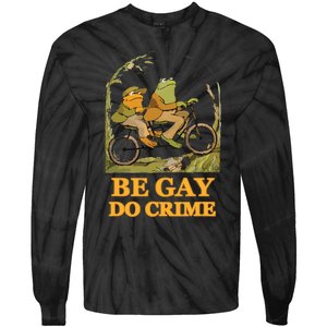 The Frog And The Toad Are Gay, Do Crime, Funny Graphic Tie-Dye Long Sleeve Shirt