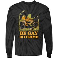 The Frog And The Toad Are Gay, Do Crime, Funny Graphic Tie-Dye Long Sleeve Shirt