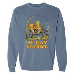 The Frog And The Toad Are Gay, Do Crime, Funny Graphic Garment-Dyed Sweatshirt