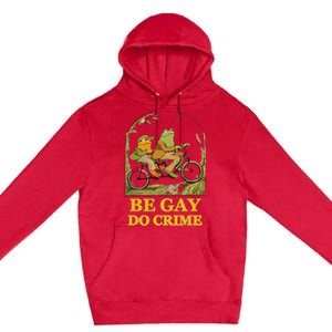 The Frog And The Toad Are Gay, Do Crime, Funny Graphic Premium Pullover Hoodie