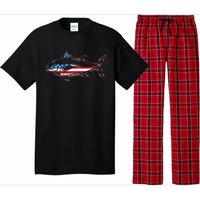 Tuna Fishing American Flag Giant Bluefin Fish Fisherman Pajama Set