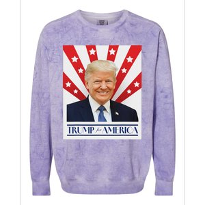 Trump For America 2024 Presidential Election Colorblast Crewneck Sweatshirt