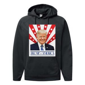 Trump For America 2024 Presidential Election Performance Fleece Hoodie