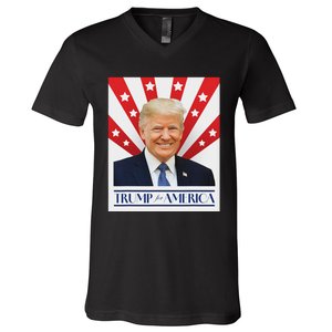 Trump For America 2024 Presidential Election V-Neck T-Shirt